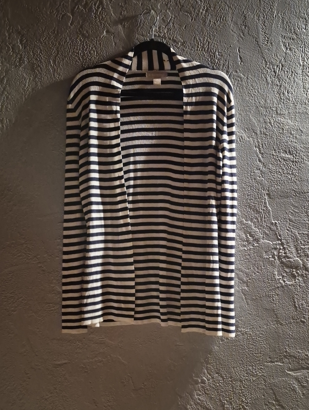Banana Republic Women's Striped Open Cardigan - Black & White